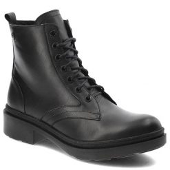 Czarne Botki Pollonus Modne Buty Damskie. Czarne botki Pollonus, z aplikacjami, ze skóry, bez obcasa, bez zapięcia. Za 339.00 zł.