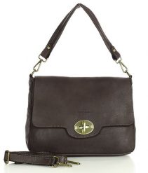 Listonoszka skórzana MARCO MAZZINI c. brązowa V11i. Brązowe torebki klasyczne bez wzorów, ze skóry, bez dodatków. Za 559.00 zł.