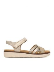 Remonte Sandały CEO-D2058-90 Złoty. Żółte sandały Remonte, bez wzorów, z materiału, bez obcasa, na płaskiej podeszwie, bez zapięcia. Za 339.99 zł.