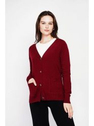 C& Jo Kardigan w kolorze bordowym rozmiar: 40. Czerwone kardigany C& Jo, bez wzorów, ze splotem. Za 121.99 zł.