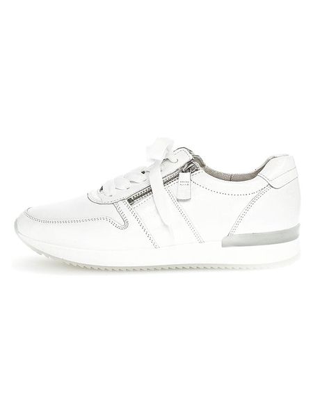 Gabor Skórzane sneakersy w kolorze białym rozmiar: 38,5. Białe trampki Gabor, bez wzorów, bez zapięcia. Za 259.95 zł.