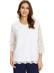 WITT WEIDEN Bluzka w kolorze kremowym rozmiar: 38. Brązowe bluzki WITT WEIDEN, bez wzorów, z bawełny, bez kołnierzyka, bez ramiączek. Za 82.99 zł.