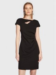 DKNY Sukienka codzienna DD2H1240 Czarny Regular Fit. Czarne sukienki DKNY, na co dzień, bez wzorów, z syntetyku, bez kołnierzyka, bez ramiączek, proste. Za 439.99 zł.