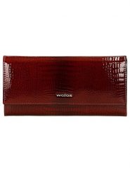 Wojas Skórzany portfel w kolorze bordowym - 19,5 x 10 x 3 cm rozmiar: onesize. Czerwone portfele Wojas, bez wzorów, z materiału. Za 179.64 zł.