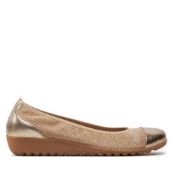 Baleriny Caprice. Brązowe baleriny Caprice, bez wzorów, bez obcasa. Za 219.99 zł.