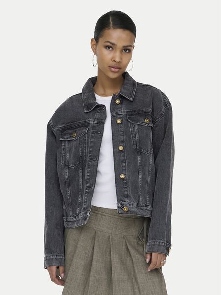 ONLY Kurtka jeansowa Harper 15363548 Czarny Regular Fit. Czarne kurtki Only, m, bez wzorów, z bawełny, bez kaptura. Za 184.99 zł.