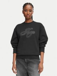 HUGO Bluza Danicey 50570917 Czarny Relaxed Fit. Czarne bluzy Hugo, s, bez wzorów, z bawełny, bez kaptura. Za 679.99 zł.
