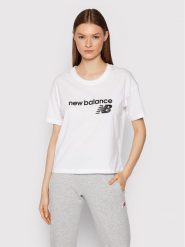 New Balance T-Shirt WT03805 Biały Relaxed Fit. Białe t-shirty New Balance, xs, bez wzorów, z bawełny, bez kołnierzyka, bez ramiączek. Za 69.99 zł.