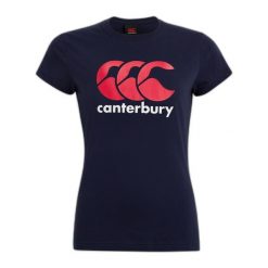 Koszulka z logo dla kobiet Canterbury. Niebieskie bluzki CANTERBURY, l, bez wzorów, sportowe, bez kołnierzyka, bez ramiączek. Za 213.00 zł.