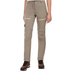 Damskie spodnie outdoorowe 2 w 1 Kilpi HOSIO-W. Brązowe spodnie sportowe Kilpi, l, bez wzorów, z nylonu, trekkingowe. Za 422.05 zł.