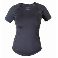 Lekka koszulka damska Karlslund Fenja. Czarne koszulki sportowe KARLSLUND, bez wzorów, bez ramiączek. Za 227.50 zł.