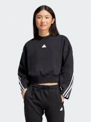 Adidas Bluza Future Icons 3-Stripes IP1549 Czarny Loose Fit. Czarne bluzy Adidas, xl, bez wzorów, z bawełny, bez kaptura. Za 169.99 zł.