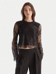 Bardot Bluzka Antonelle 60127TB Czarny Regular Fit. Czarne bluzki Bardot, bez wzorów, z syntetyku, bez kołnierzyka, bez ramiączek. Za 439.99 zł.