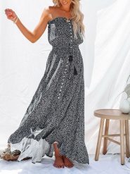 LA Angels Sukienka w kolorze czarnym rozmiar: XL. Czarne sukienki LA Angels, xl, bez wzorów, bez kołnierzyka, bez ramiączek, maxi. Za 163.95 zł.