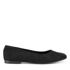 Baleriny DeeZee. Czarne baleriny DeeZee, bez wzorów, bez obcasa. Za 79.99 zł.