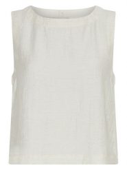 MOSS COPENHAGEN Top w kolorze białym rozmiar: XL. Białe topy Moss Copenhagen, xl, bez wzorów, bez kołnierzyka, bez ramiączek. Za 110.04 zł.