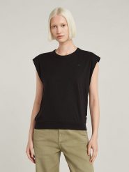 G-Star Koszulka w kolorze czarnym rozmiar: M. Czarne bluzki G-Star, m, bez wzorów, z bawełny, retro, bez kołnierzyka, bez ramiączek. Za 100.28 zł.