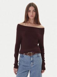Kontatto Sweter 3M0813C Bordowy Regular Fit. Czerwone swetry Kontatto, m, bez wzorów, z syntetyku, bez ramiączek. Za 339.99 zł.