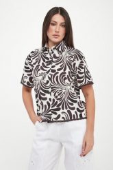 Koszula damska ze wzorem TWINSET U&B. Koszule Twinset U&B, s, bez wzorów, bez kołnierzyka, bez ramiączek. Za 669.00 zł.