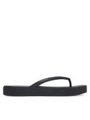 Crocs Japonki Miami Square Flatform Flip 214161 Czarny. Czarne klapki Crocs, bez wzorów, z tworzywa sztucznego, bez obcasa. Za 179.99 zł.