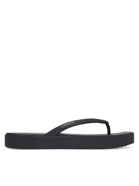 Crocs Japonki Miami Square Flatform Flip 214161 Czarny. Czarne klapki Crocs, bez wzorów, z tworzywa sztucznego, bez obcasa. Za 179.99 zł.