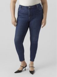 Vero Moda Curve Jeansy Phia 10285012 Granatowy Skinny Fit. Niebieskie jeansy Vero Moda Curve, bez wzorów. Za 99.99 zł.