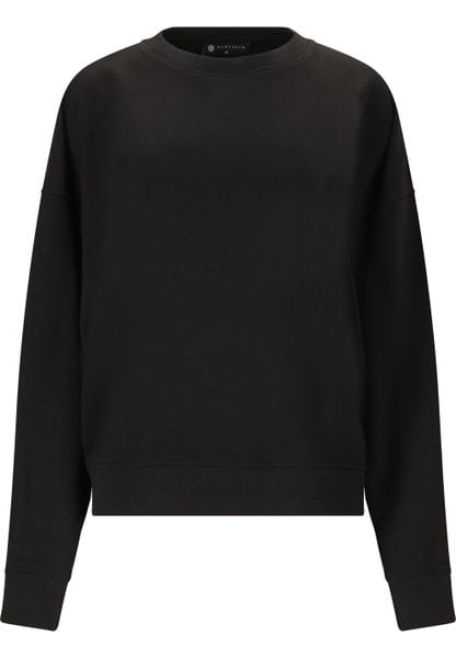 Bluza damska Athlecia Crecy. Czarne bluzy Athlecia, bez wzorów, z bawełny, bez kaptura. Za 151.50 zł.