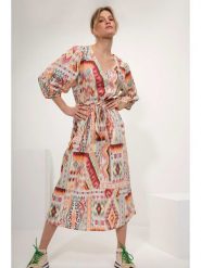 Josephine & Co Sukienka "Gaultier" ze wzorem rozmiar: 38. Sukienki Josephine & Co, na co dzień, bez wzorów, z bawełny, bez kołnierzyka, bez ramiączek, midi, proste. Za 286.84 zł.