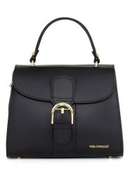 Mia Tomazzi Skórzana torebka "Domaso" w kolorze czarnym - 26 x 21 x 12 cm rozmiar: onesize. Czarne torby na ramię Mia Tomazzi, bez wzorów, z materiału, przez ramię, bez dodatków. Za 304.99 zł.