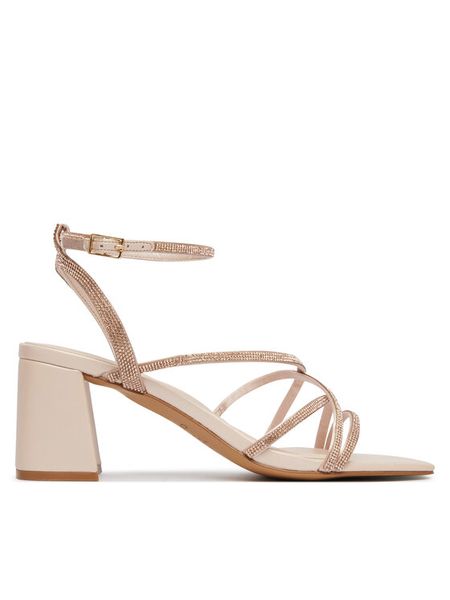 Aldo Sandały Esther 14296044 Beżowy. Brązowe sandały Aldo, bez wzorów, ze skóry, bez obcasa, na słupku, bez zapięcia. Za 323.99 zł.