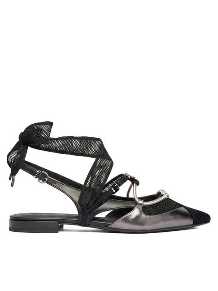 PINKO Baleriny SD0547 P003 Czarny. Czarne baleriny Pinko, bez wzorów, ze skóry, bez obcasa. Za 678.99 zł.