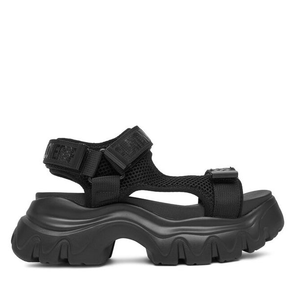 Sandały REPLAY. Czarne sandały Replay, bez wzorów, bez obcasa, na koturnie, bez zapięcia. Za 399.99 zł.