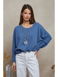 Plume Sweter "Diamond" w kolorze niebieskim rozmiar: S. Niebieskie swetry Plume, s, bez wzorów, bez ramiączek. Za 123.25 zł.