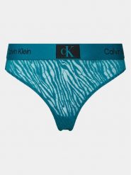 Calvin Klein Underwear Stringi 000QF7378E Zielony. Zielone stringi Calvin Klein Underwear, bez wzorów, z syntetyku. Za 69.99 zł.