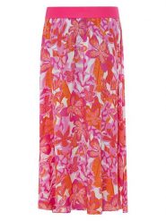 Zwillingsherz Spódnica "Tropical Vibes" w kolorze różowo-pomarańczowym rozmiar: S/M. Pomarańczowe spódnice Zwillingsherz, na co dzień, m, bez wzorów, z wiskozy, maxi, proste. Za 104.99 zł.