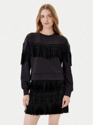 DKNY Bluza P5GH7XQE Czarny Relaxed Fit. Czarne bluzy DKNY, s, bez wzorów, z syntetyku, bez kaptura. Za 619.99 zł.
