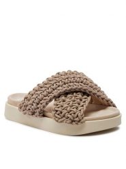 Inuikii Klapki Woven 70104-105 Brązowy. Brązowe klapki Inuikii, bez wzorów, z materiału, bez obcasa. Za 729.99 zł.