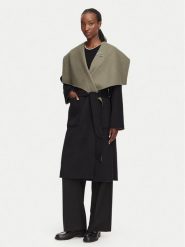 KARL LAGERFELD Płaszcz wełniany B3W15030 Brązowy Relaxed Fit. Brązowe płaszcze KARL LAGERFELD, na zimę, bez wzorów, z wełny, bez kaptura. Za 1,749.00 zł.