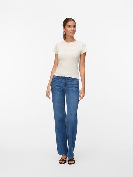 ONLY Koszulka w kolorze kremowym rozmiar: M. Brązowe bluzki Only, m, bez wzorów, bez kołnierzyka, bez ramiączek. Za 70.41 zł.