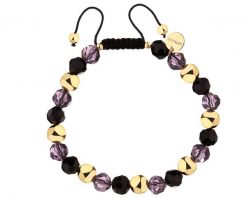 Bransoletka z mosiądzu pozłacana ze szklanymi detalami. Bransoletki Artelioni, pozłacane. Za 149.00 zł.