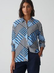 OPUS Koszula w kolorze niebieskim rozmiar: 38. Niebieskie koszule Opus, bez wzorów, z wiskozy, bez kołnierzyka, bez ramiączek. Za 143.99 zł.