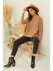 Soft Cashmere Sweter w kolorze jasnobrązowym rozmiar: 34/36. Brązowe swetry Soft Cashmere, bez wzorów, z kaszmiru, bez ramiączek. Za 104.99 zł.