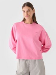 4F Bluza dresowa nierozpinana bez kaptura damska - różowa L. Czerwone bluzy 4f, l, bez wzorów, z bawełny, bez kaptura. W wyprzedaży za 59.99 zł.