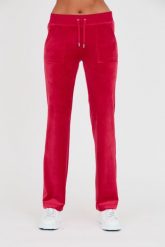 JUICY COUTURE Czerwone damskie spodnie dresowe Del Ray Pocket Pant, Rozmiar M. Czerwone spodnie dresowe Juicy Couture, m, bez wzorów, z dresówki. W wyprzedaży za 319.99 zł.