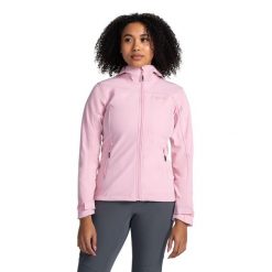Damska kurtka softshell Kilpi RAVIA-W. Czerwone kurtki sportowe Kilpi, l, bez wzorów, z softshellu, bez kaptura, trekkingowe. Za 318.77 zł.