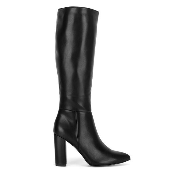 Kozaki Jenny Fairy. Czarne kozaki Jenny Fairy, bez obcasa, na słupku, bez zapięcia. Za 229.99 zł.