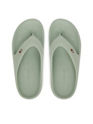 Tommy Hilfiger Japonki Th Comfort Beach Sandal FW0FW08522 Turkusowy. Niebieskie klapki TOMMY HILFIGER, bez wzorów, z tworzywa sztucznego, bez obcasa. Za 179.99 zł.