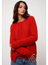 AUTHENTIC CASHMERE Kaszmirowy kardigan "Caron" w kolorze czerwonym rozmiar: XXL. Czerwone kardigany AUTHENTIC CASHMERE, xxl, bez wzorów, z kaszmiru. Za 377.74 zł.