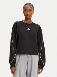 Adidas Bluza Stadium 3-Stripes JL6996 Czarny Loose Fit. Czarne bluzy Adidas, s, bez wzorów, z bawełny, bez kaptura. Za 259.99 zł.