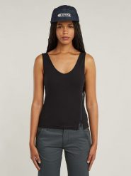G-Star Top w kolorze czarnym rozmiar: S. Czarne topy G-Star, s, bez wzorów, z bawełny, bez kołnierzyka, bez ramiączek. Za 73.95 zł.